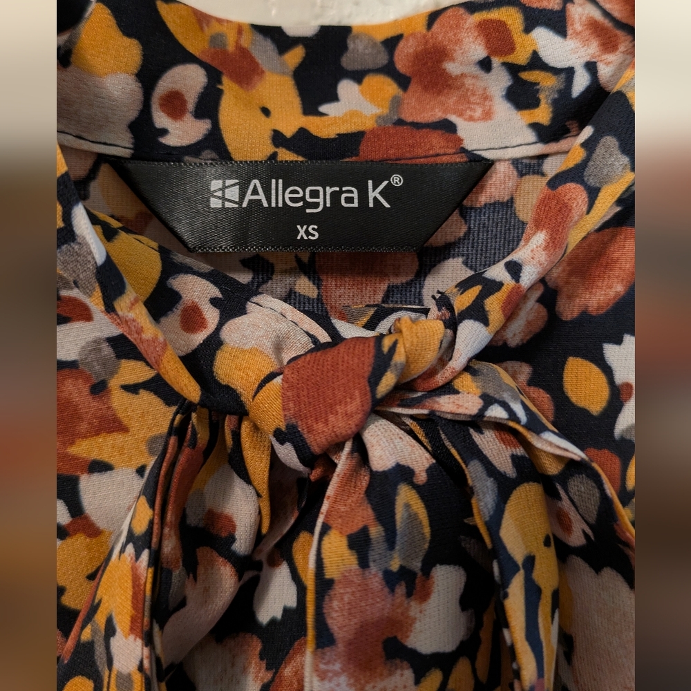 Allegra K Floral Long Sleeve Dress - Picture 3 of 6